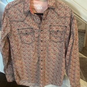 Cowgirl Wrangler snap button shirt S